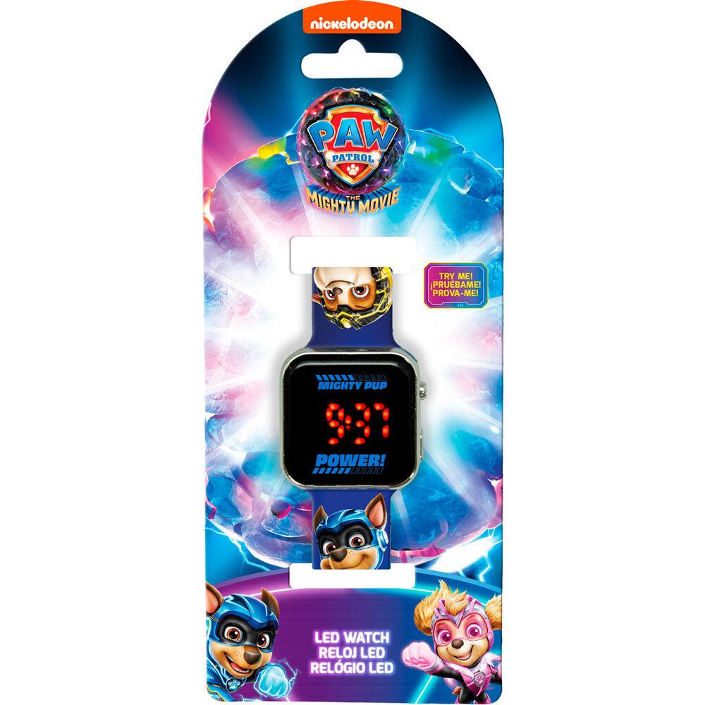 Paw Patrol Mighty Movie Children Kids Led Digital Watch - Kids Licensing - Ginga Toys