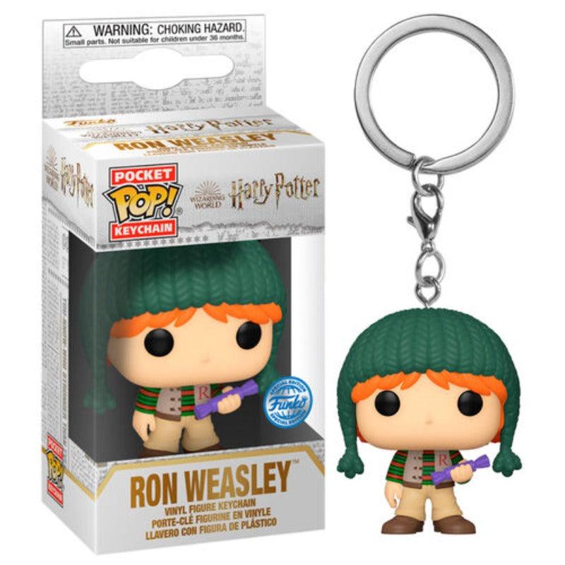 Pocket Pop! Keychain: Harry Potter Holiday - Ron Weasley Exclusive Vinyl Figure - Funko - Ginga Toys