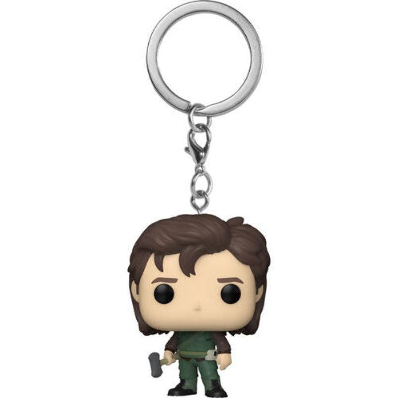 Pocket Pop! Keychain: Stranger Things - Steve Harrington with Axe Vinyl Figure - Funko - Ginga Toys