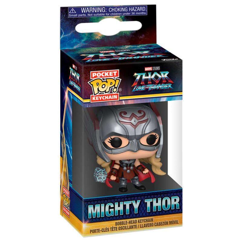 Funko Pocket Pop! Keychain Marvel - Thor Love and Thunder - Mighty Thor Figure - Funko - Ginga Toys