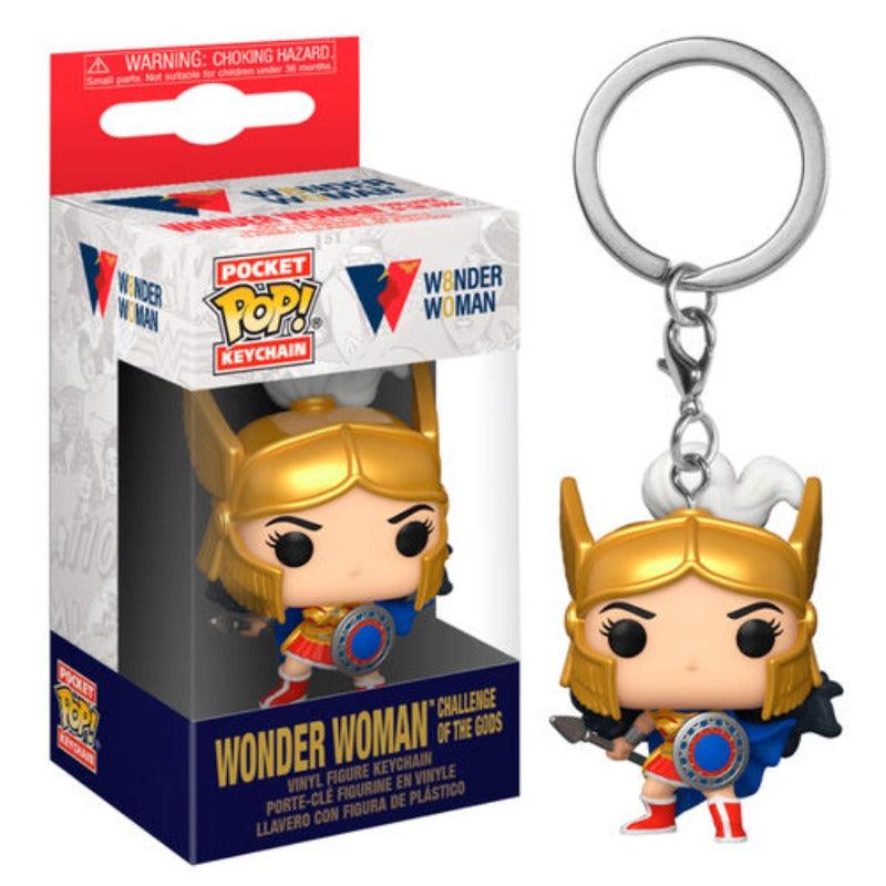 Pocket Pop! Keychain: Wonder Woman (80th Anniversary) - Wonder Woman (Challenge of the Gods) Figure - Funko - Ginga Toys