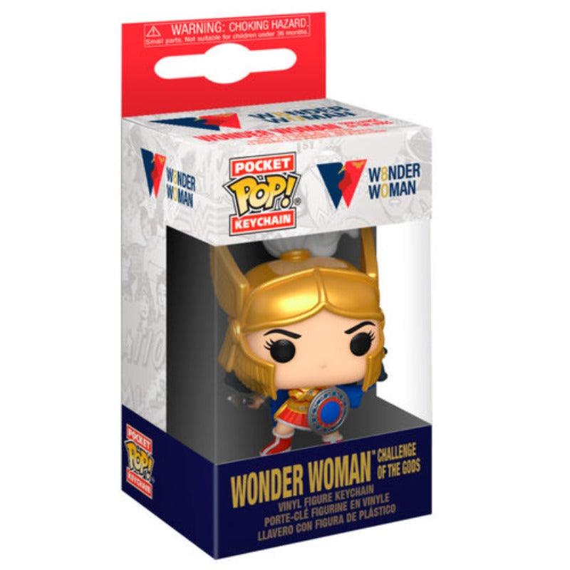 Pocket Pop! Keychain: Wonder Woman (80th Anniversary) - Wonder Woman (Challenge of the Gods) Figure - Funko - Ginga Toys