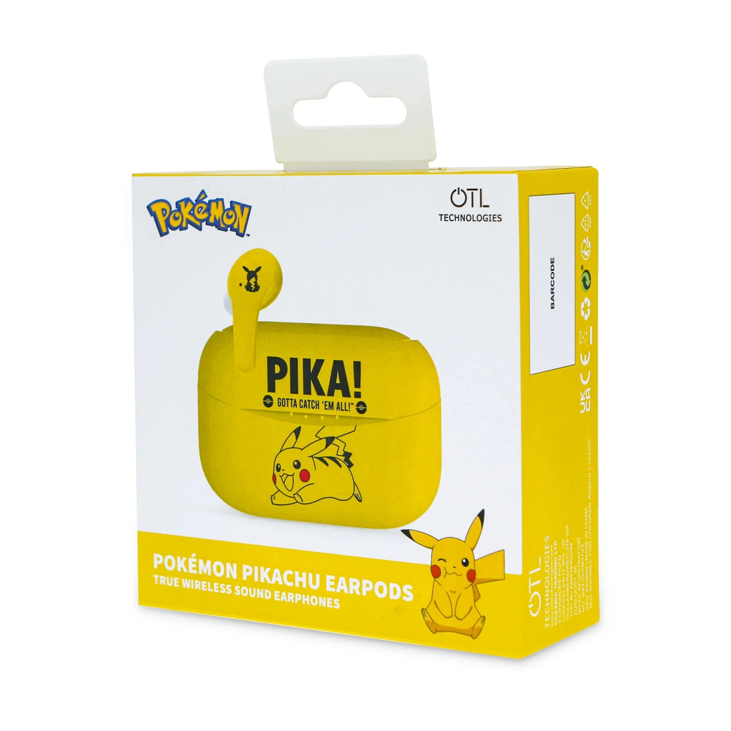 Pokémon Pikachu TWS Wireless Earphones - Earpods Yellow - Ginga Toys