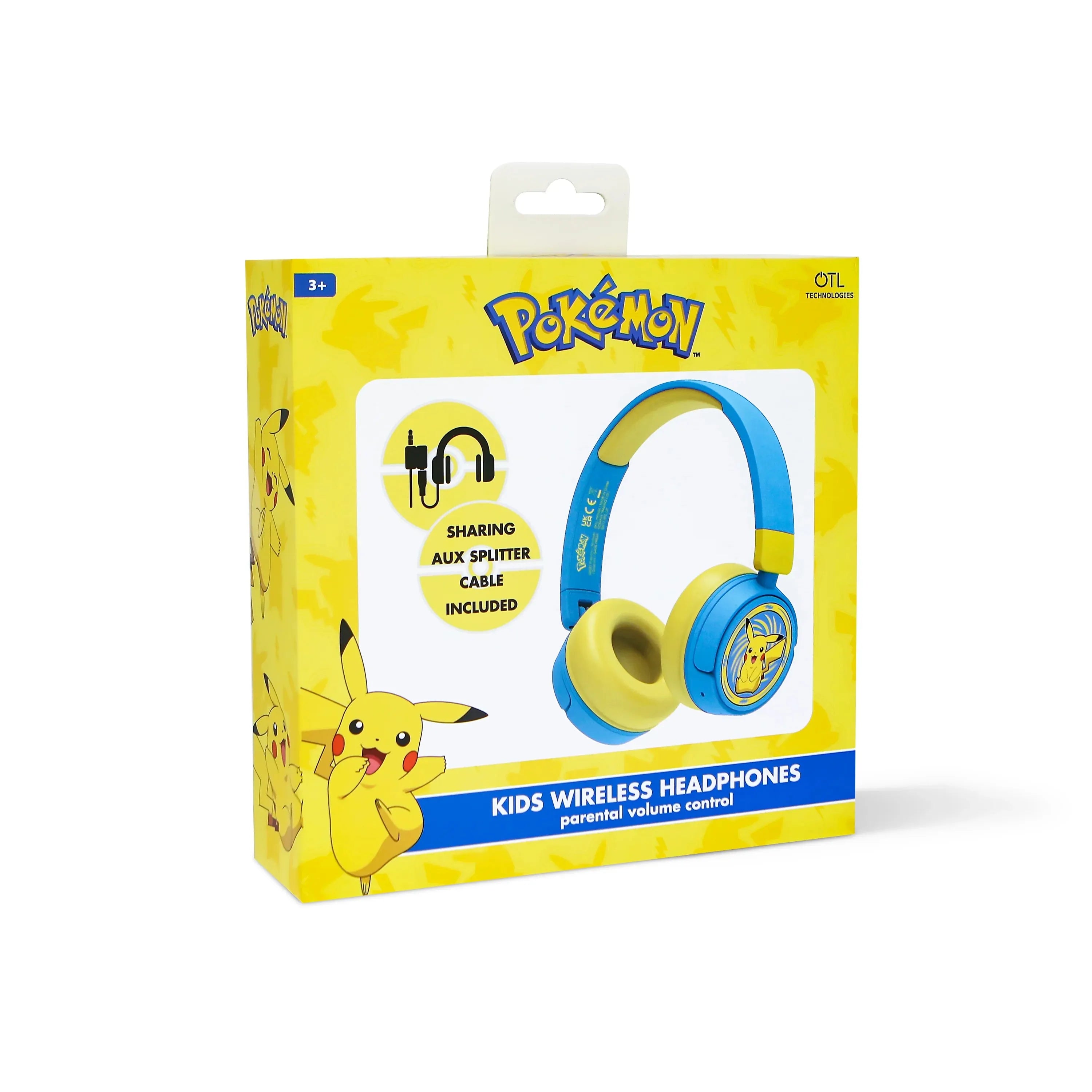 Pokémon Pikachu Wireless Headphones - Blue - Ginga Toys