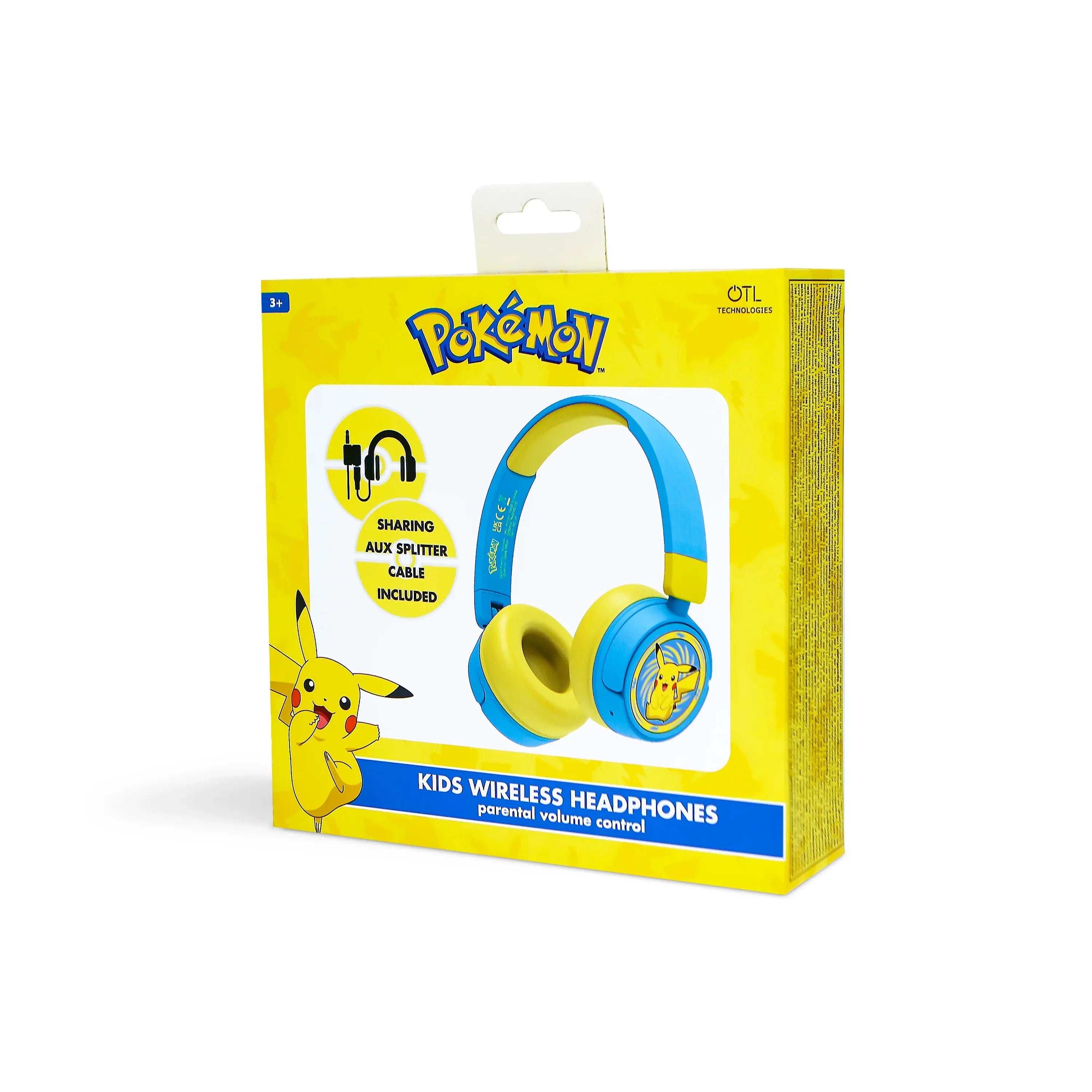 Pokémon Pikachu Wireless Headphones - Blue - Ginga Toys