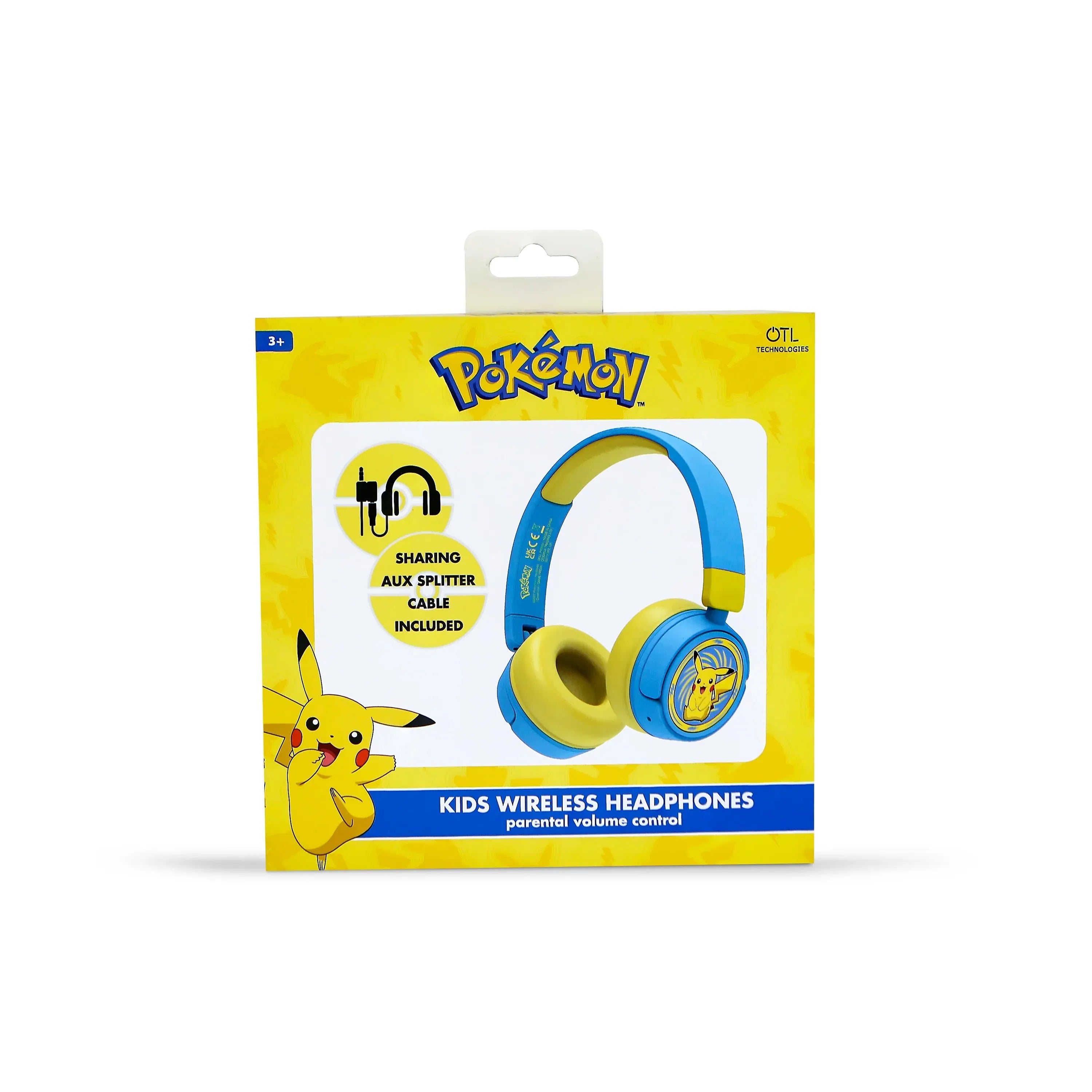 Pokémon Pikachu Wireless Headphones - Blue - Ginga Toys