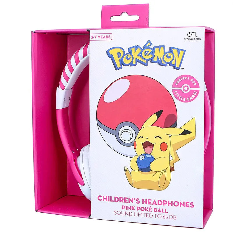 Pokémon Pink Pokeball kids Headphones - Ginga Toys