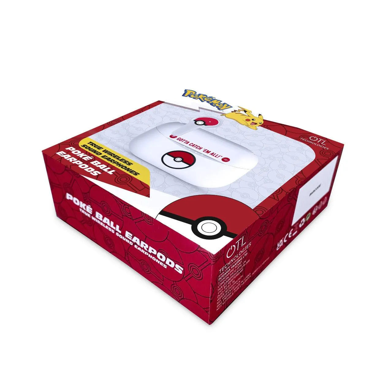 Pokémon Pokeball TWS Wireless Earphones - Earpods White - Ginga Toys