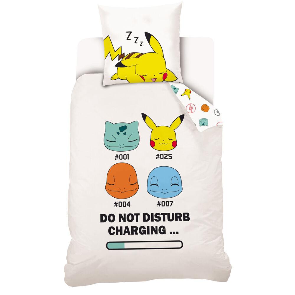 Pokemon premium cotton duvet cover bed Set 140x200 cm - Nintendo - Ginga Toys