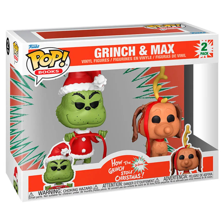 Pop! Books: How the Grinch Stole Christmas - The Grinch & Max Two-Pack - Ginga Toys