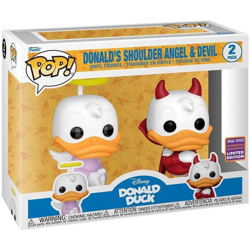 Donald's Shoulder Angel & Devil Funko Pop! Disney Donald Duck 2-Pack  Exclusive Figures