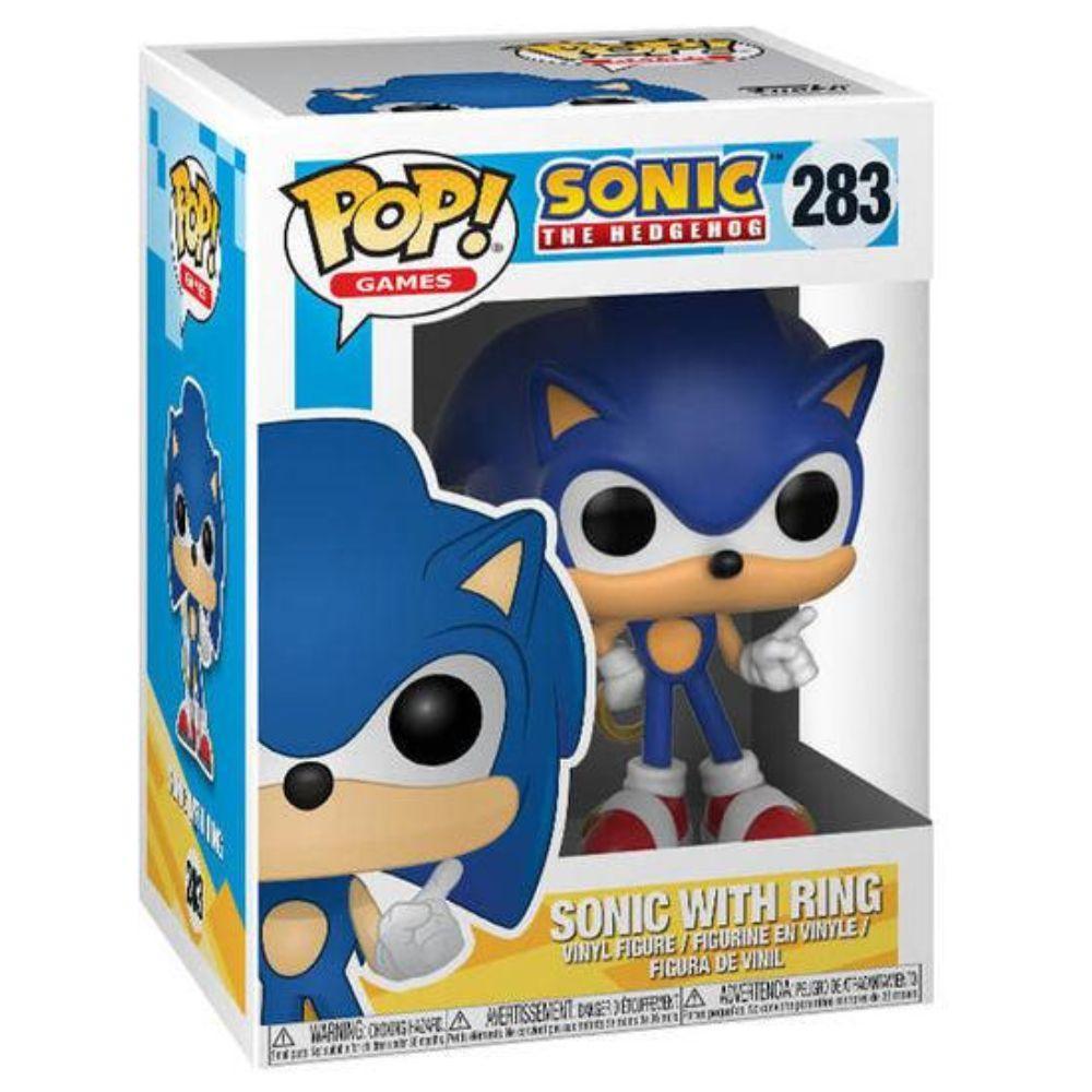 Pop! Games: Sonic the Hedgehog - Sonic with Ring Vinyl Figure #283 - Funko - Ginga Toys