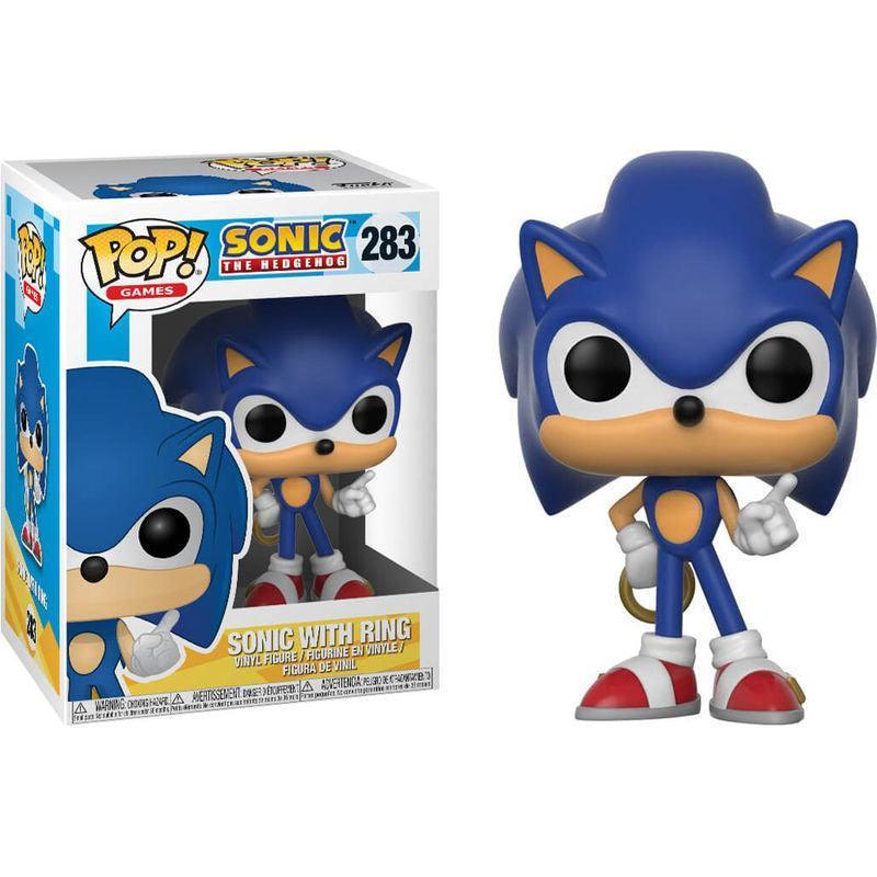 Funko POP Games Sonic the Hedgehog Sonic with Ring Vinyl Figure #283 - Funko - Ginga Toys