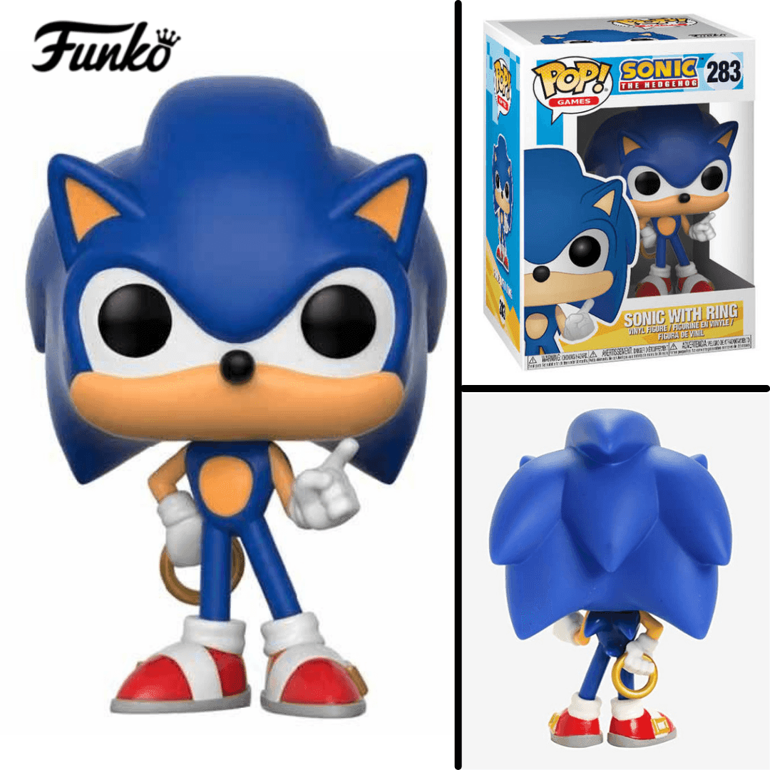 Funko POP Games Sonic the Hedgehog Sonic with Ring Vinyl Figure #283 - Funko - Ginga Toys