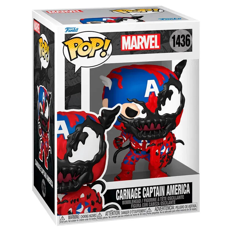 Pop! Marvel: Absolute Carnage - Carnage Captain America - Ginga Toys