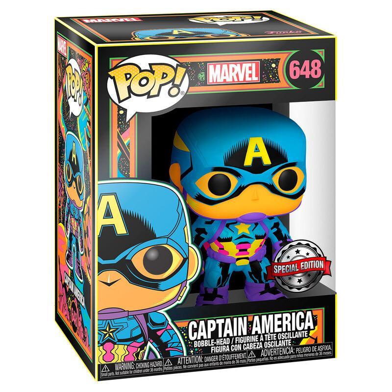 POP figure Marvel Black Light - Captain America - Funko - Ginga Toys