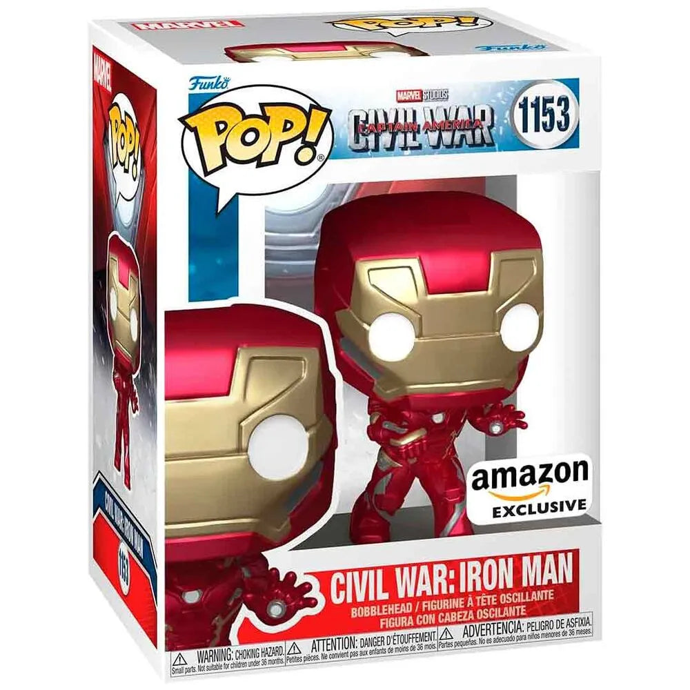 Pop! Marvel : Captain America Civil War Iron Man Exclusive Figure #1153 - Ginga Toys