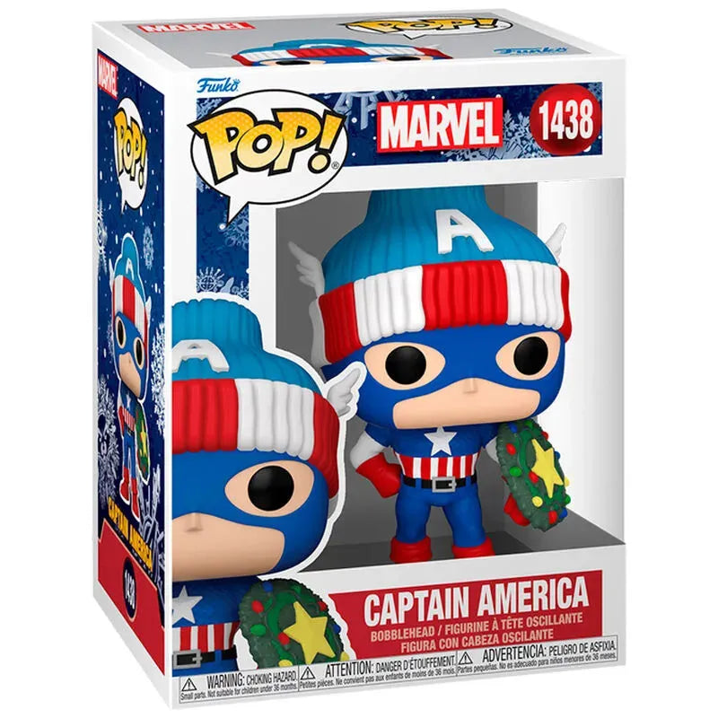 Pop! Marvel: Holiday - Captain America - Ginga Toys