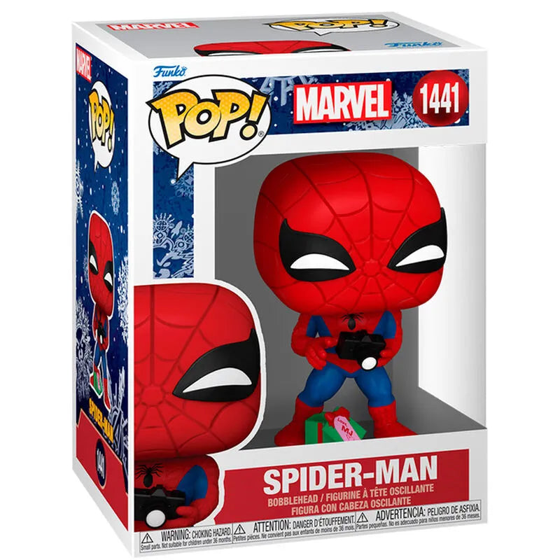 Pop! Marvel: Holiday - Spider-Man with Open Gift - Ginga Toys