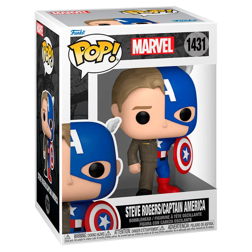 Pop! Marvel: Split - Steve Rogers/Captain America - Ginga Toys