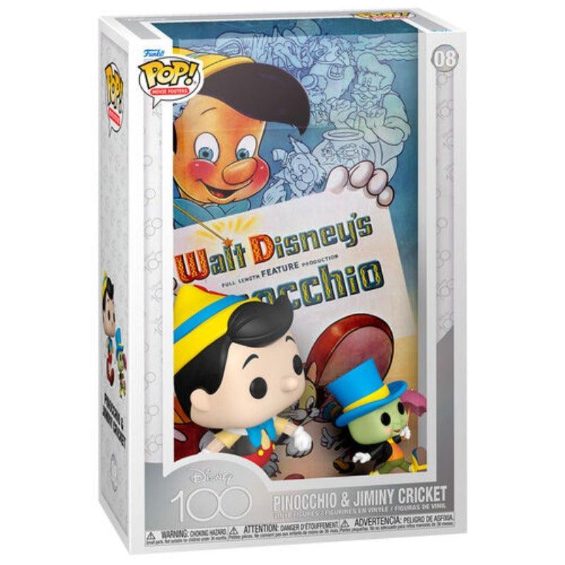 Pop! Movie Poster: Disney - Pinocchio (1940) Pinocchio & Jiminy Cricket Vinyl Figure #08 - Funko - Ginga Toys