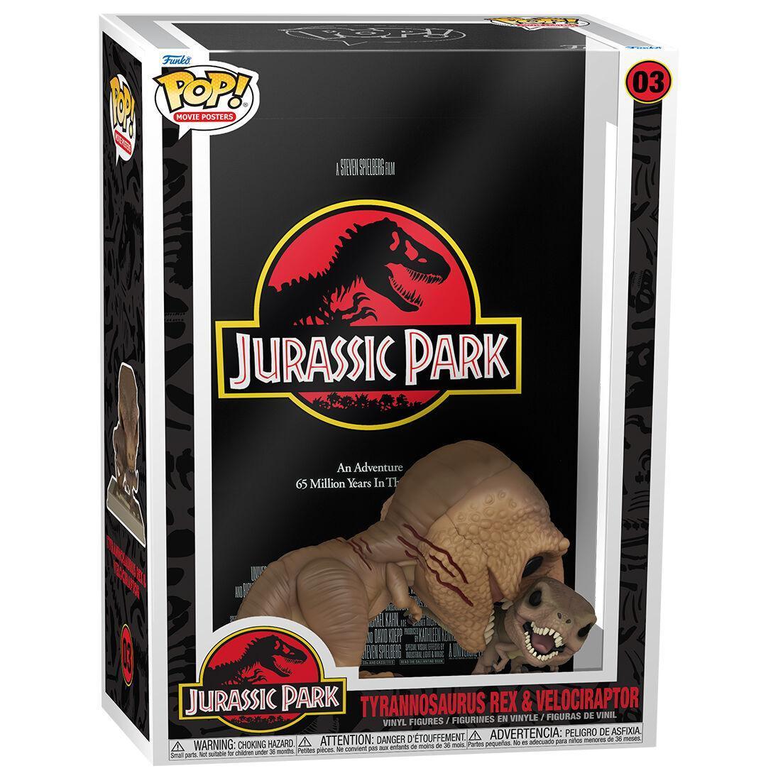 POP figure Movie Poster Jurassic Park - Tyrannosaurus Rex and Velociraptor - Funko - Ginga Toys