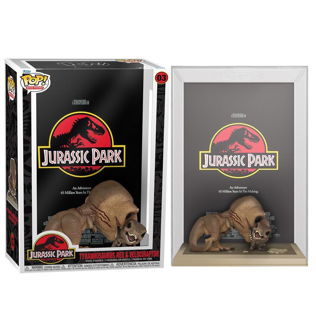 POP figure Movie Poster Jurassic Park - Tyrannosaurus Rex and Velociraptor - Funko - Ginga Toys