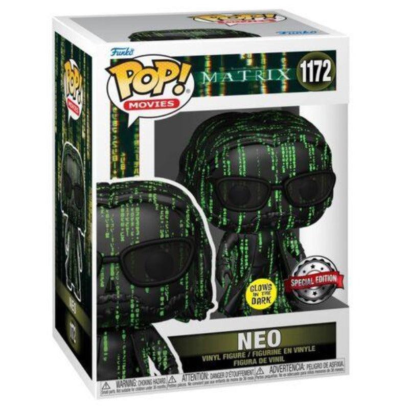 Funko Pop! The Matrix Resurrections Neo (Matrix Code) (GITD) Exclusive #1172 - Funko - Ginga Toys