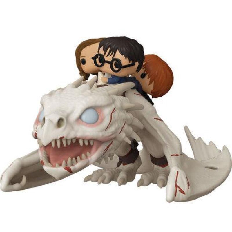 Funko POP Rides Harry Potter Harry, Ron and Hermione Ridining Gringotts Dragon Vinyl Figure #93 - Funko - Ginga Toys