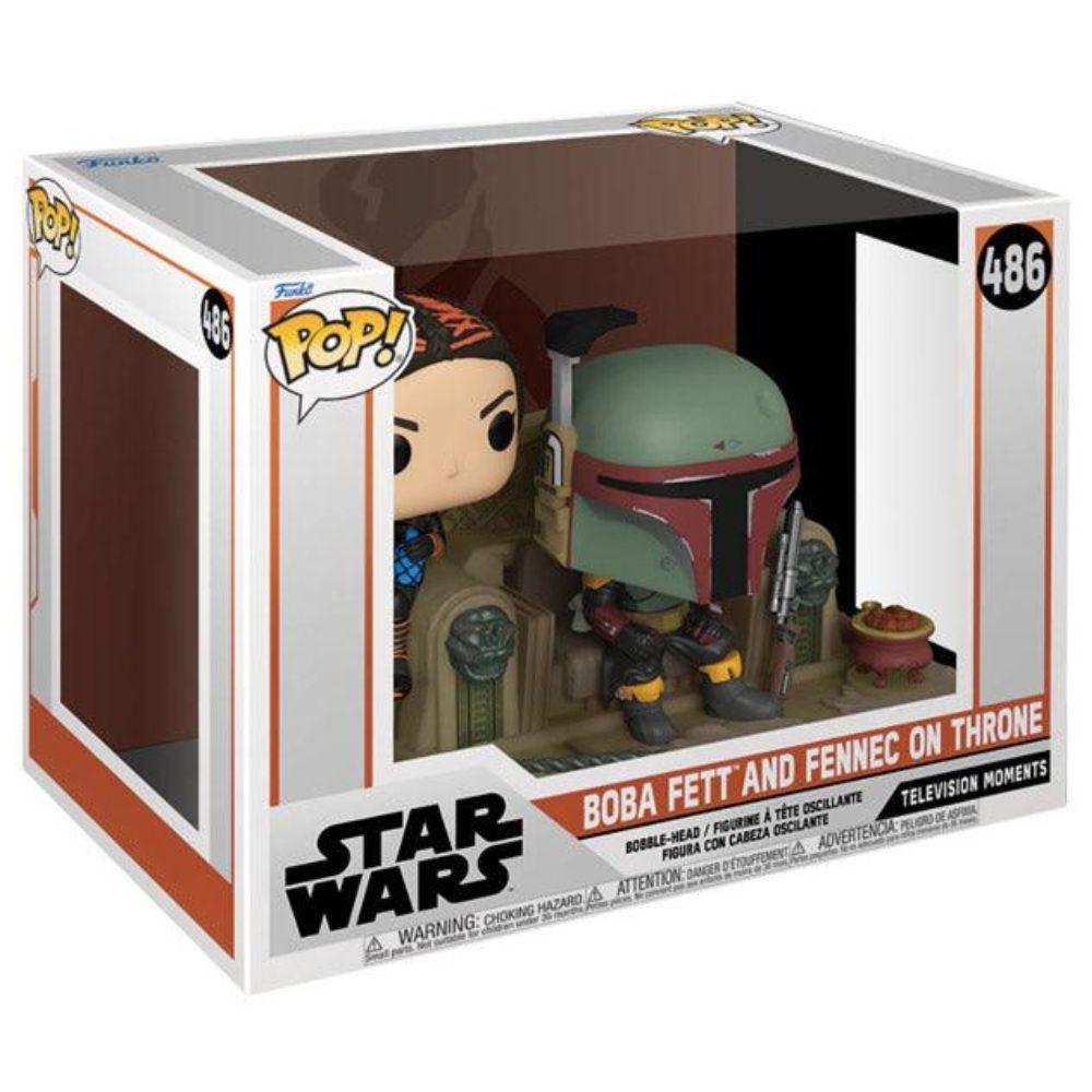 Pop! Star Wars: Mandalorian Boba Fett and Fennec Shand Vinyl Figure #486 - Funko - Ginga Toys