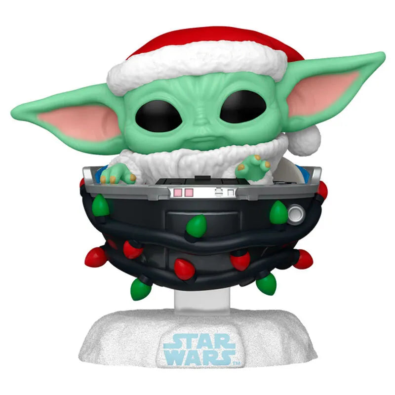 Pop! Star Wars: The Mandalorian - Grogu in Pram Figure (Holiday) #746 - Ginga Toys