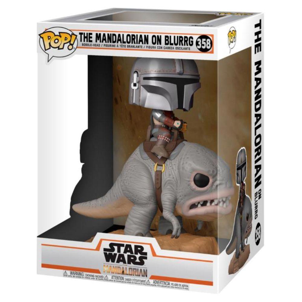 Pop! Star Wars: The Mandalorian - The Mandalorian on Blurrg Vinyl Figure #358 - Funko - Ginga Toys