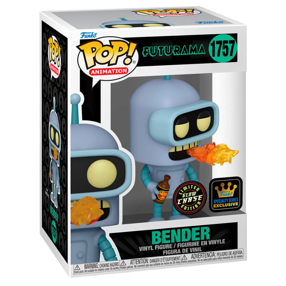 Pop! TV: Futurama - Specialty Series Bender (Glow-in-the-Dark) (Chase) - Ginga Toys