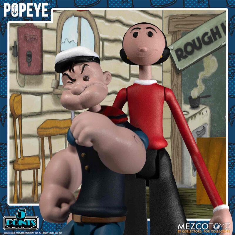 Popeye Classic Comic Strip 5 Points Deluxe Boxed Set - Mezco Toyz - Ginga Toys