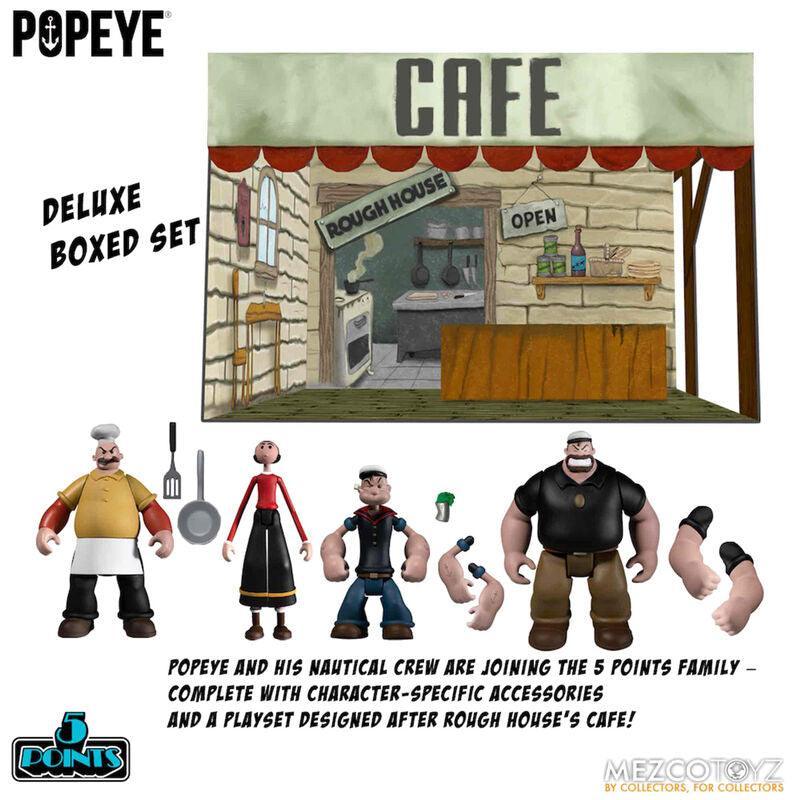 Popeye Classic Comic Strip 5 Points Deluxe Boxed Set - Mezco Toyz - Ginga Toys