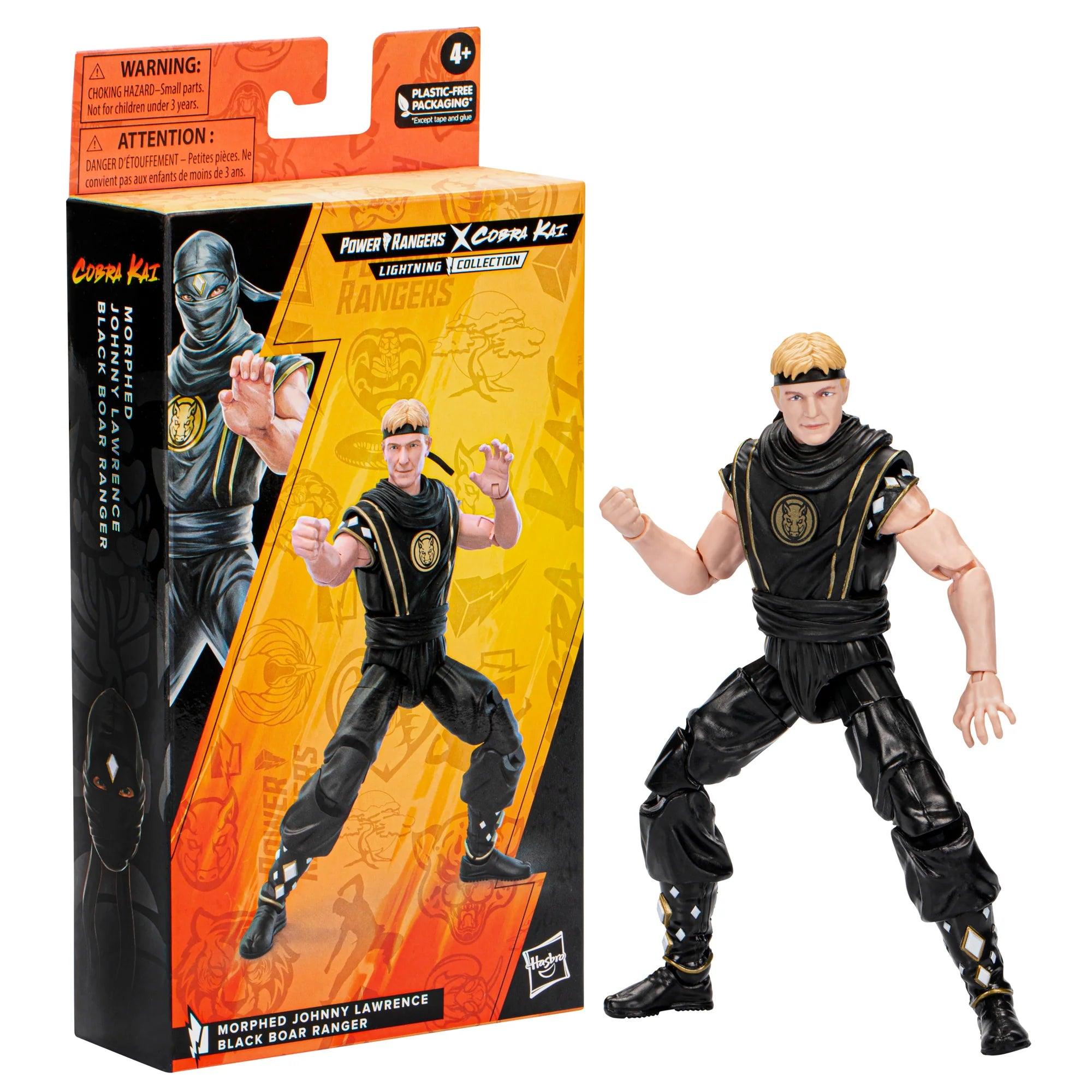 Power Rangers Lightning Collection Mighty Morphin X Cobra Kai Johnny Lawrence Morphed Black Boar Ranger - Hasbro - Ginga Toys