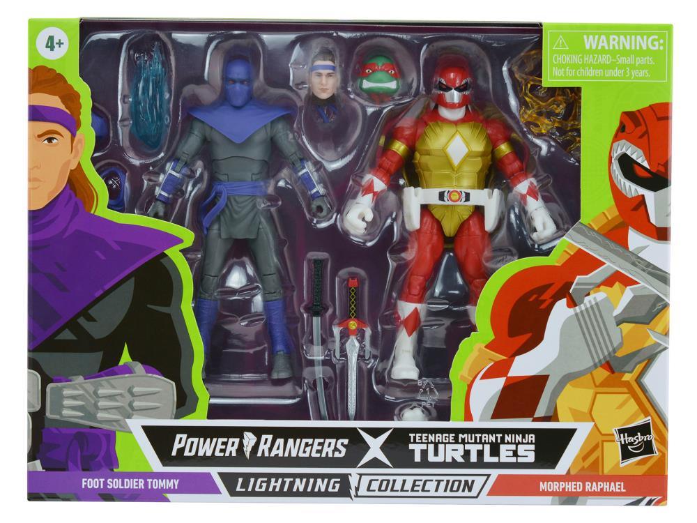 Power Rangers X TMNT Morphed Raphael & Foot Soldier Tommy Action figures Set - Hasbro - Ginga Toys