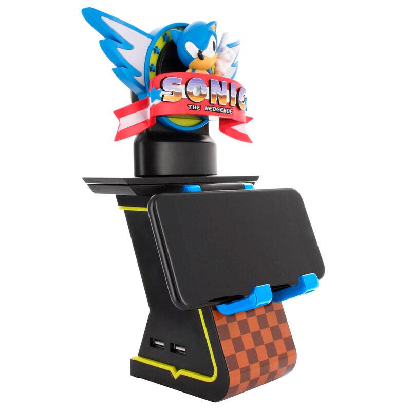 SEGA: Classic Sonic Cable Guys Light Up Ikon, Phone and Device Charging Stand - Exquisite Gaming - Ginga Toys