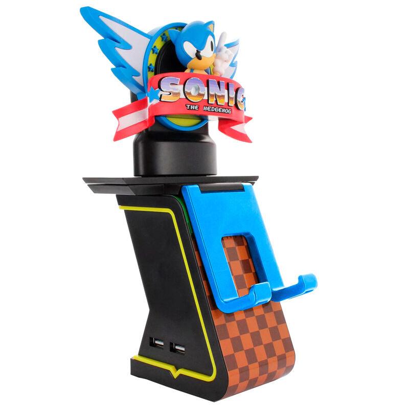 SEGA: Classic Sonic Cable Guys Light Up Ikon, Phone and Device Charging Stand - Exquisite Gaming - Ginga Toys