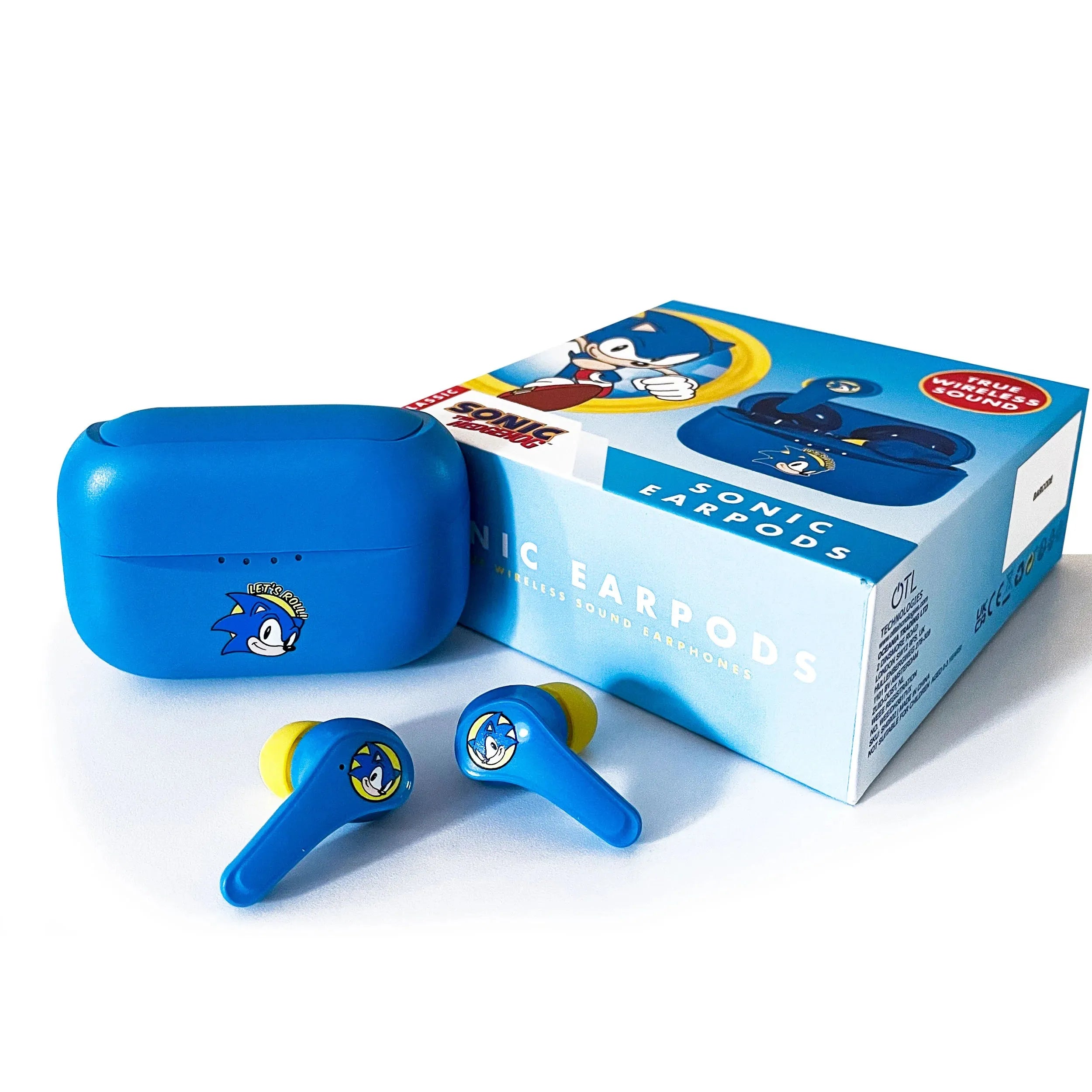 SEGA Sonic The Hedgehog TWS Wireless Earphones - Earpods Blue - Ginga Toys