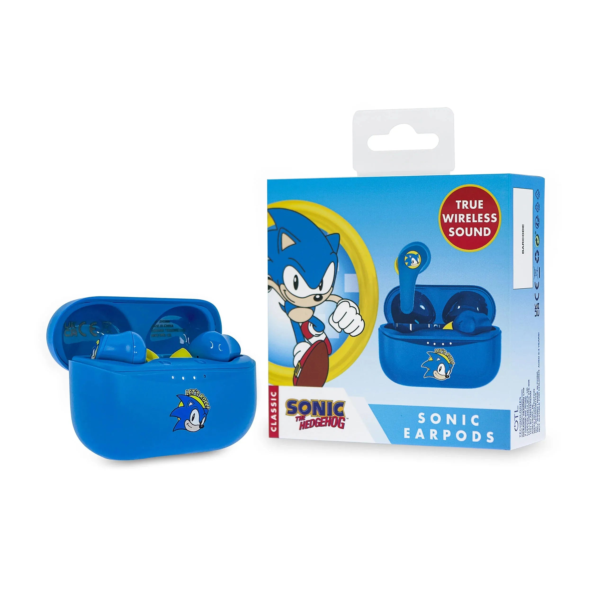 SEGA Sonic The Hedgehog TWS Wireless Earphones - Earpods Blue - Ginga Toys