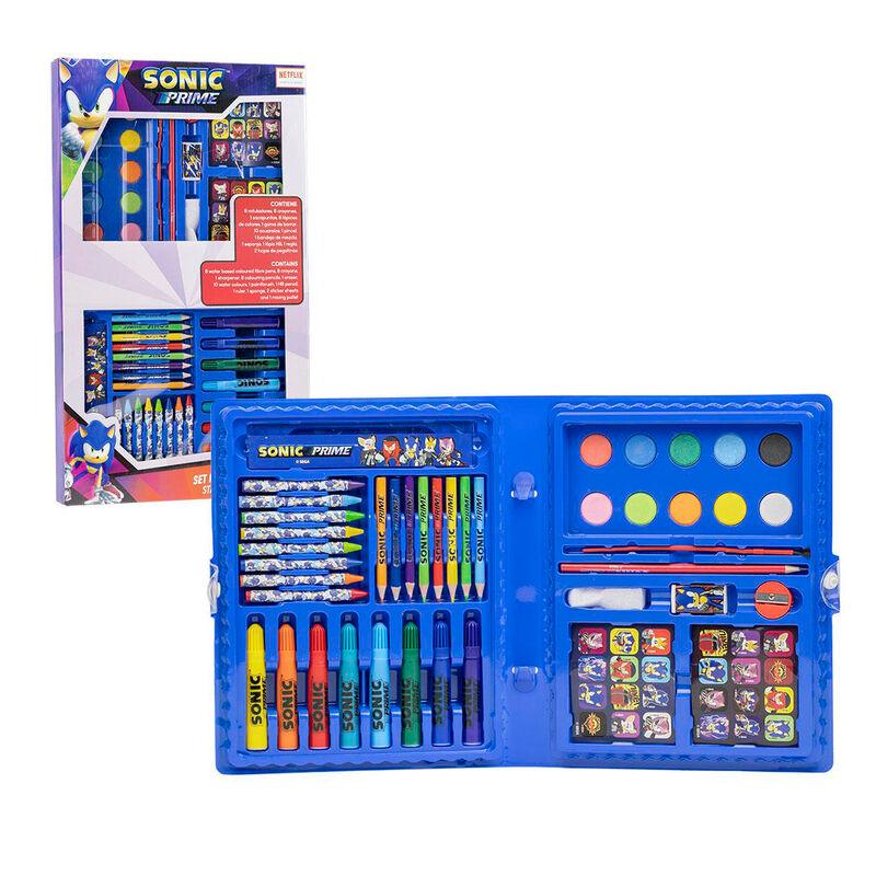 Sonic Prime Colouring Kids Stationery Set Box - Cerda - Ginga Toys