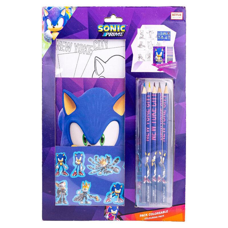 Sonic Prime Colouring stationery set - Cerda - Ginga Toys