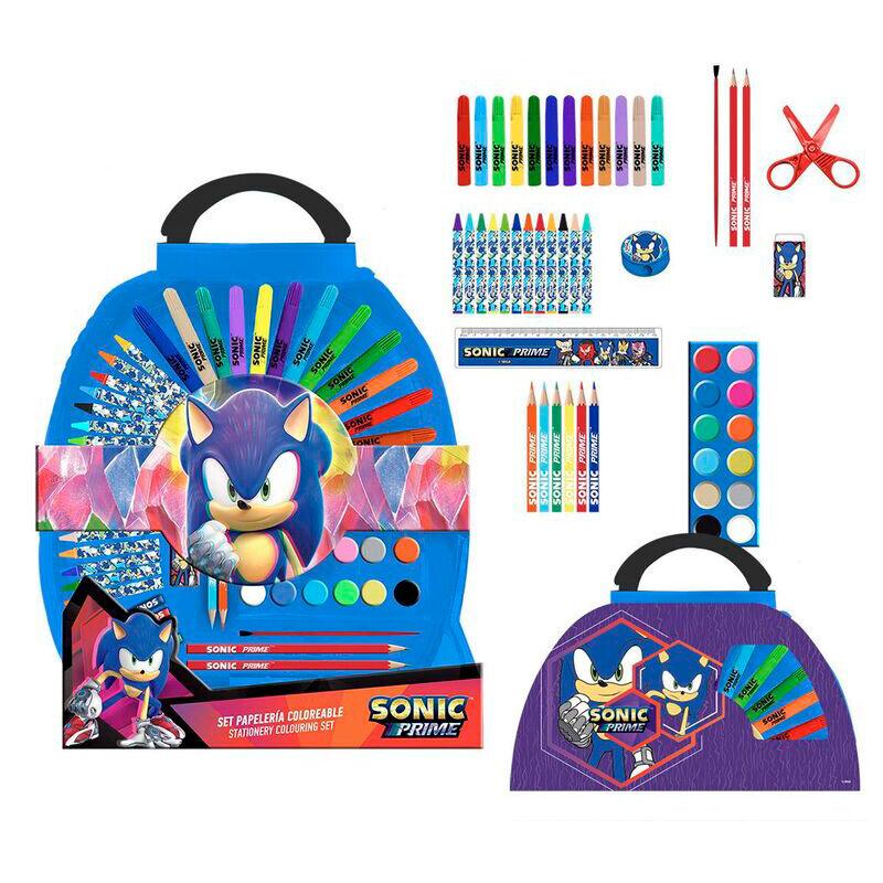 Sonic Prime Kids Stationery set 50pcs - Cerda - Ginga Toys