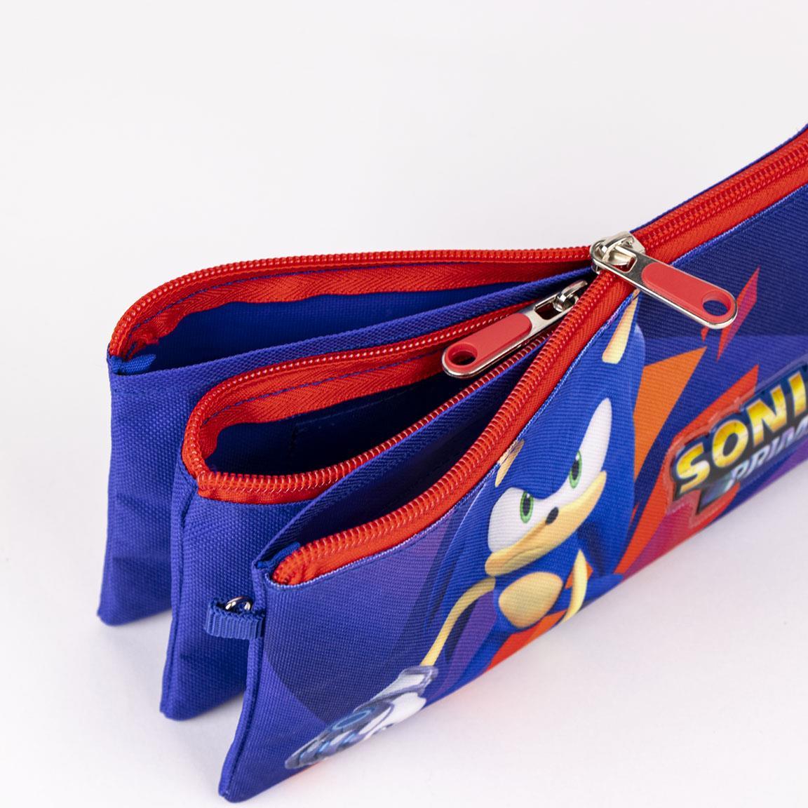 Sonic Prime triple pencil case - Cerda - Ginga Toys