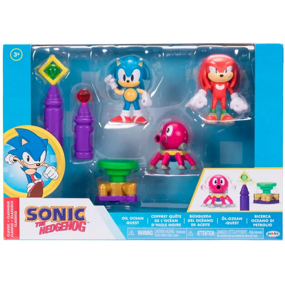 Sonic The Hedgehog 2.5" Oil Ocean Quest Diorama Set - Ginga Toys