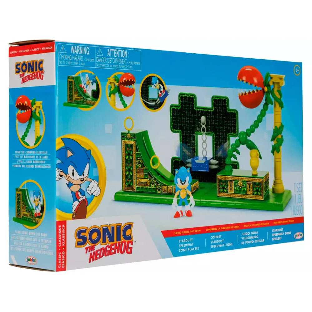 Sonic The Hedgehog 2.5" Stardust Speedway Zone Playset - Ginga Toys