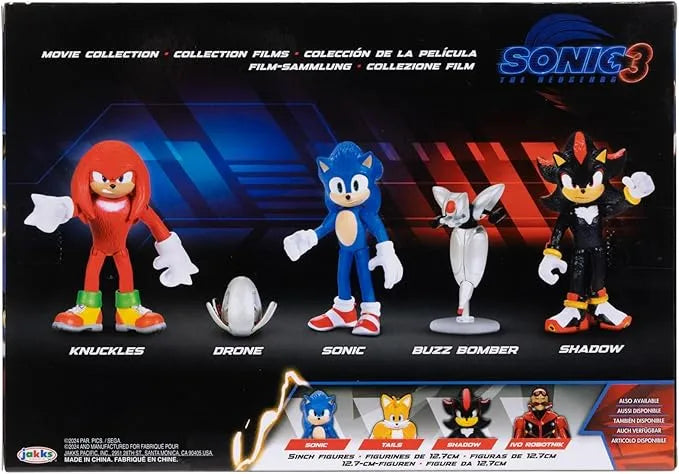 Sonic the Hedgehog 3 Movie Collection 2.5" Figure 5-Multi-Pack - Ginga Toys