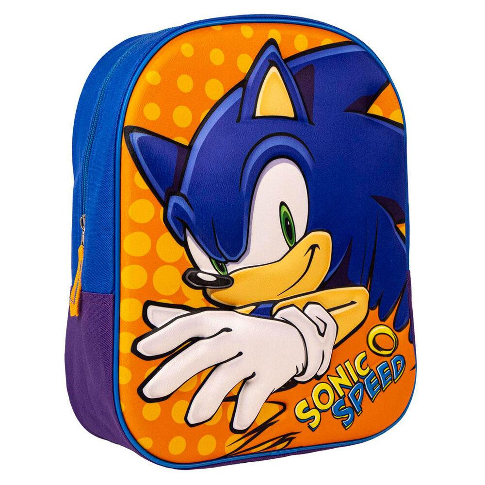 Sonic The Hedgehog 3D Kids School backpack 31cm - Cerda - Ginga Toys