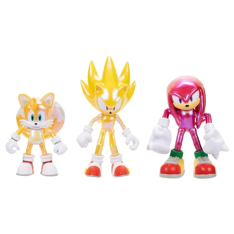 Sonic The Hedgehog 4" Ultimate Team Up 3-Pack Figures Set - Ginga Toys